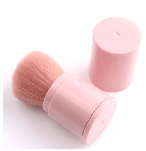 Nail Dust Brush- Pink with cover