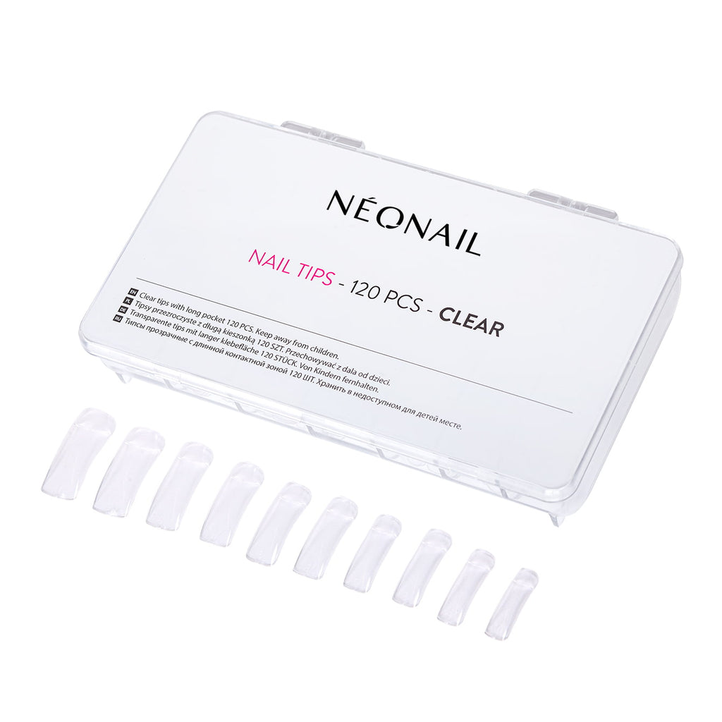 NeoNails Nail Tips long pocket 120pcs - Clear