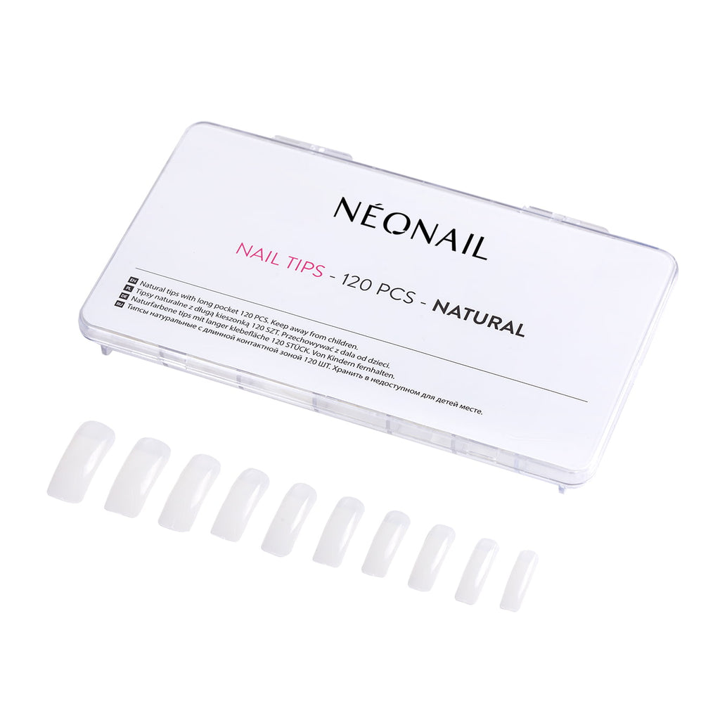 NeoNails Nail Tips long pocket 120pcs - Natural